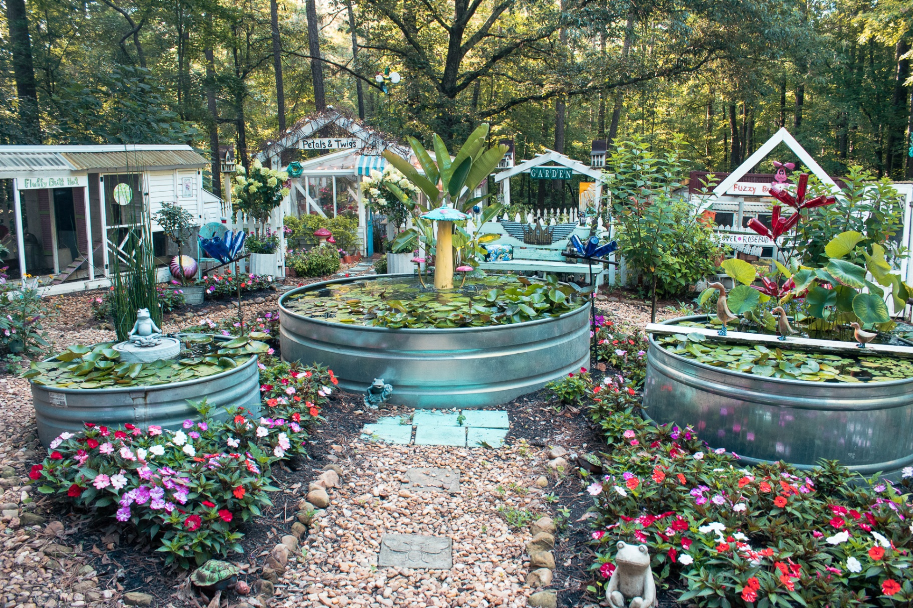 Spring garden in bloom