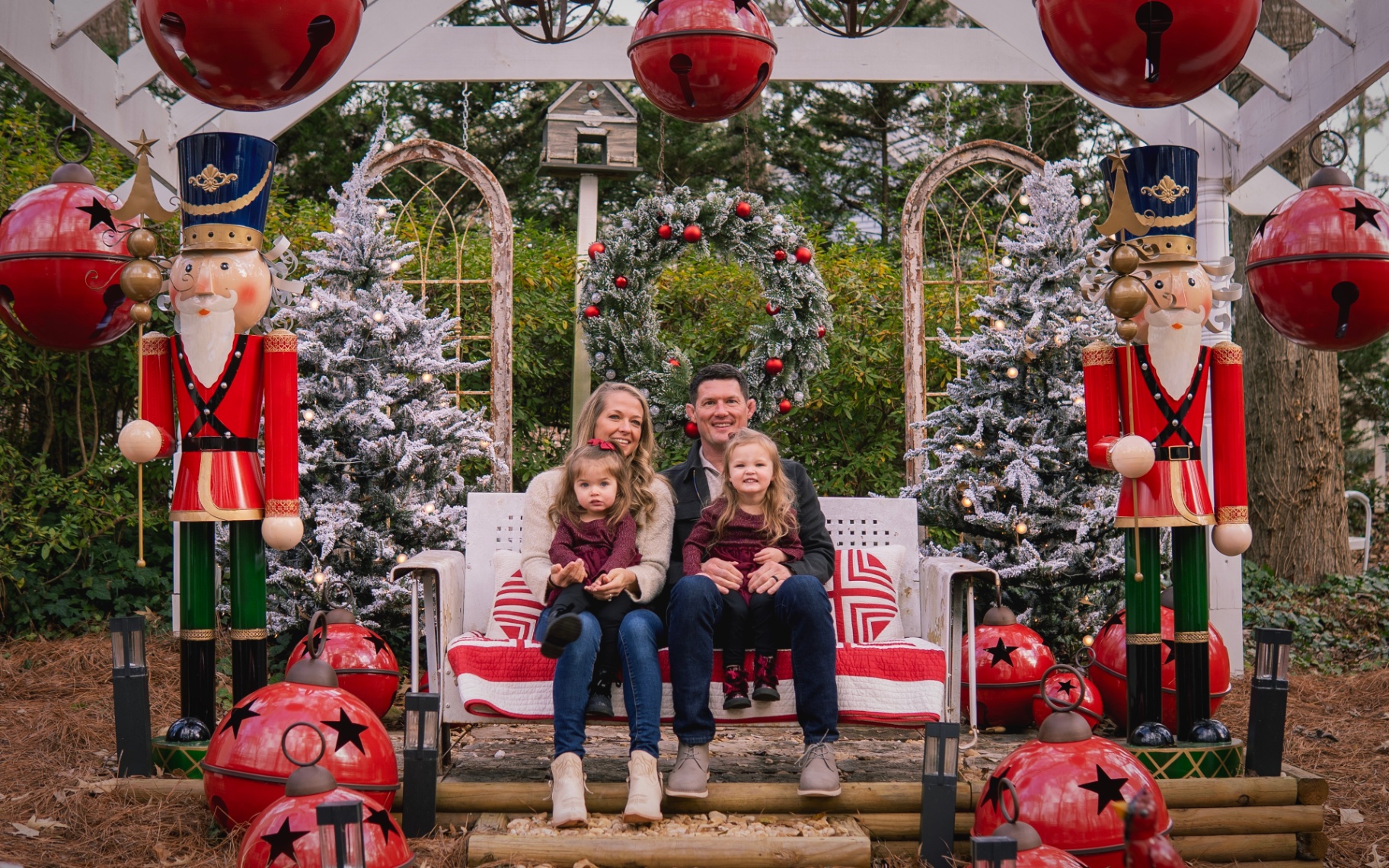 Family at the nutcracker station